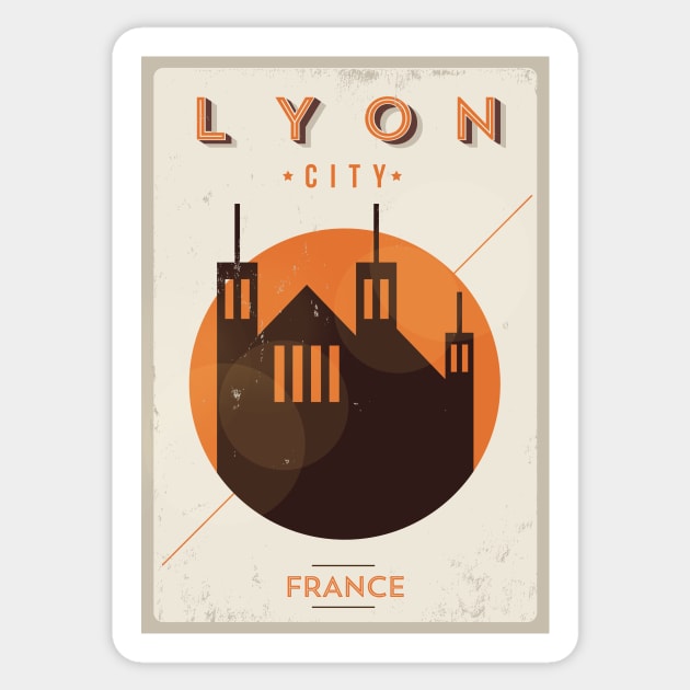 Lyon Poster Design Sticker by kursatunsal